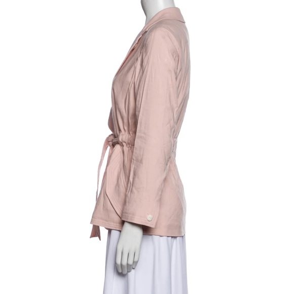 Rag & Bone S Linen Blazer Short Trench Coat Pastel Pink Easter Spring Jacket - Picture 5 of 14